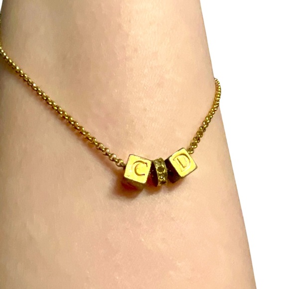 Dior Jewelry - Christian Dior CD Logo Cube Rhinestone Necklace
